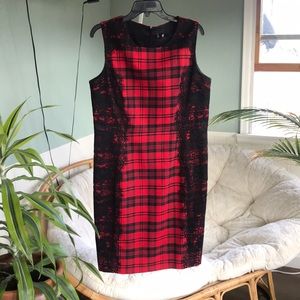 Black and red plaid dress